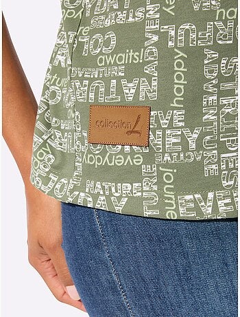 T-shirt Imprimé Pur Coton - Taille Standard - Witt
