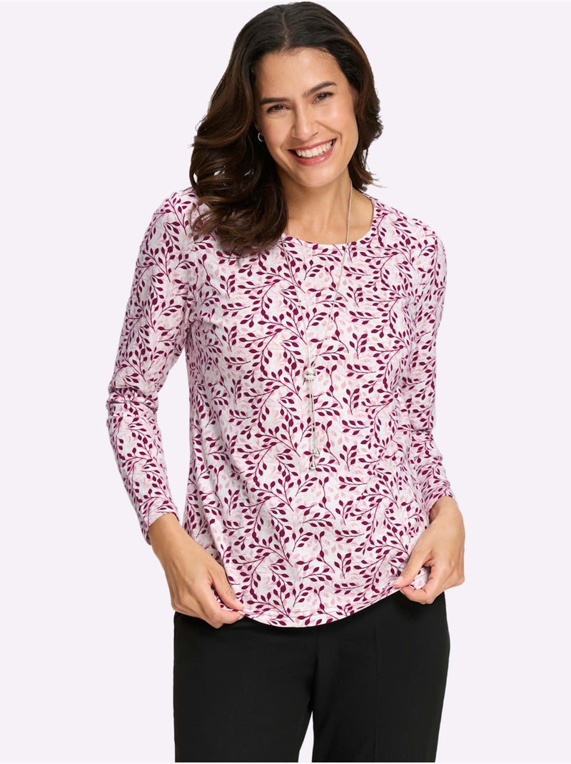 T-shirt imprimé pur coton - taille standard - witt Bleu Mauve - Kiabi