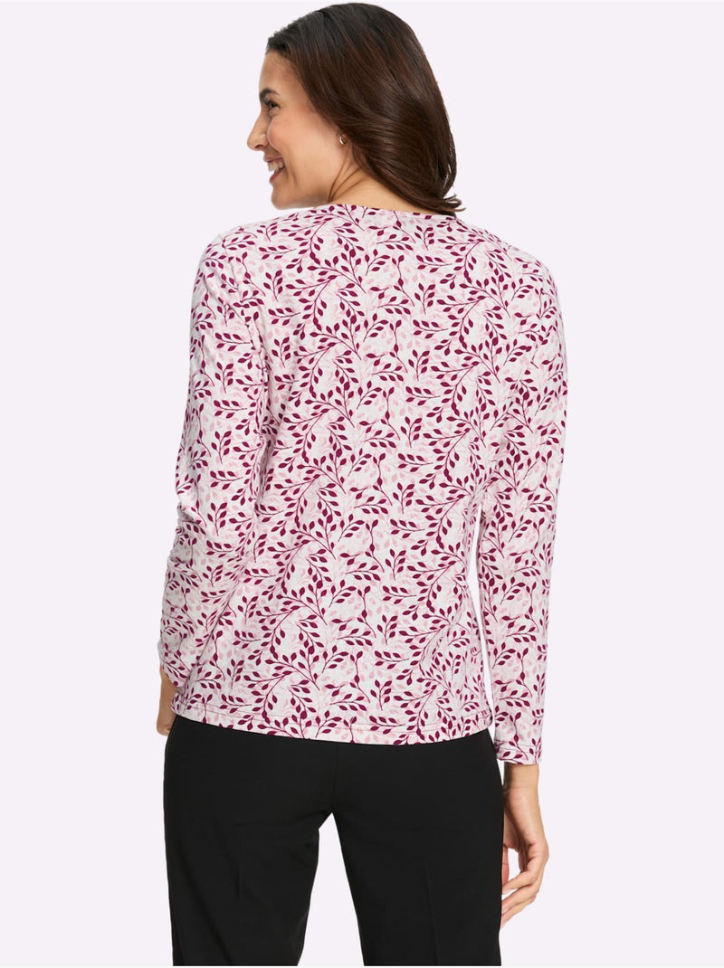 T-shirt imprimé pur coton - taille standard - witt Bleu Mauve - Kiabi