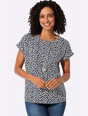 T-shirt Imprimé Pur Coton - Taille Standard - Witt