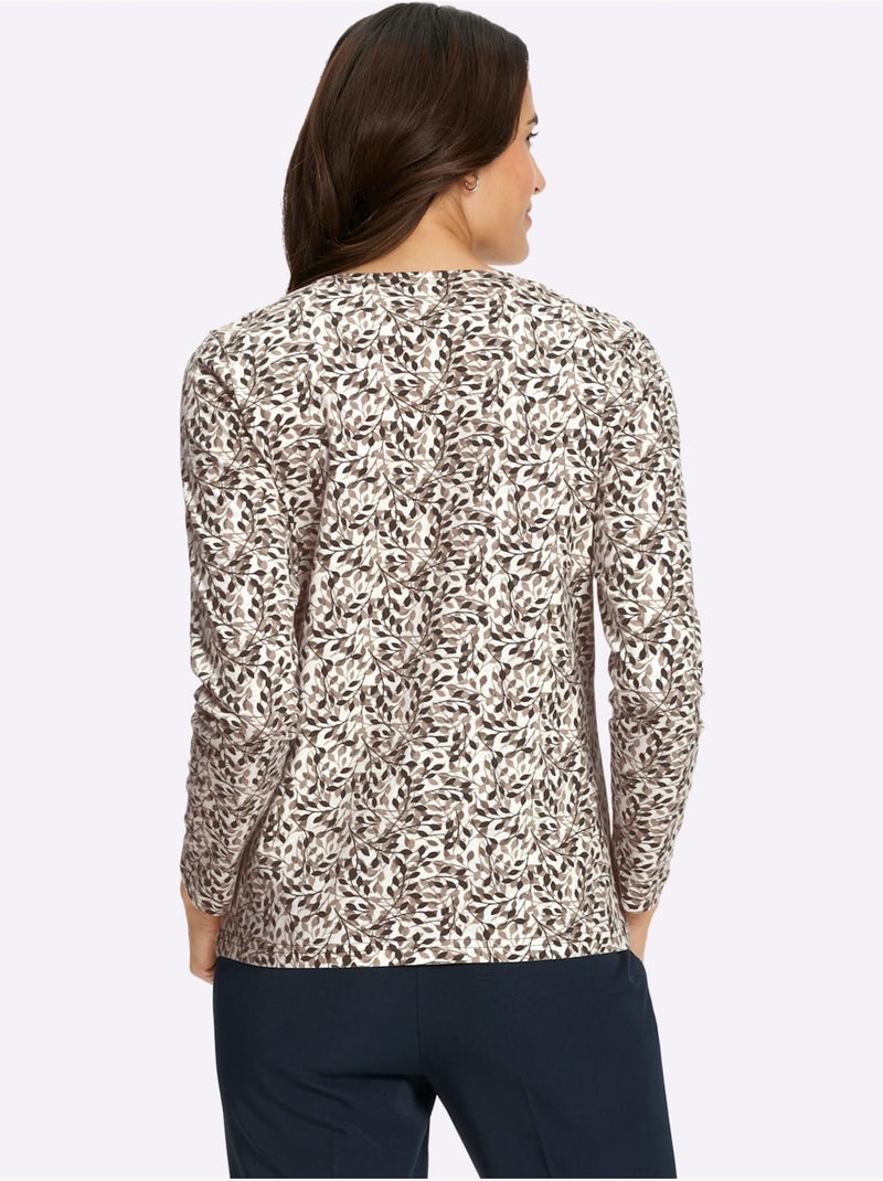 T-shirt imprimé pur coton - taille standard - witt Marron chocolat - Kiabi