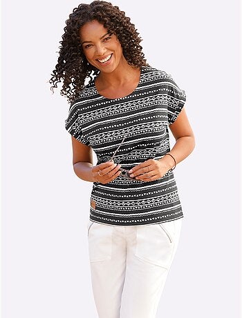 T-shirt Imprimé Pur Coton - Taille Standard - Witt