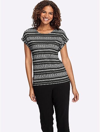 T-shirt Imprimé Pur Coton - Taille Standard - Witt