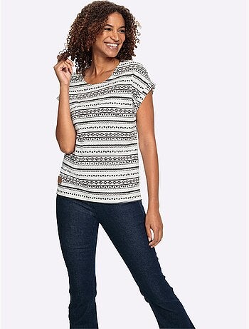 T-shirt Imprimé Pur Coton - Taille Standard - Witt