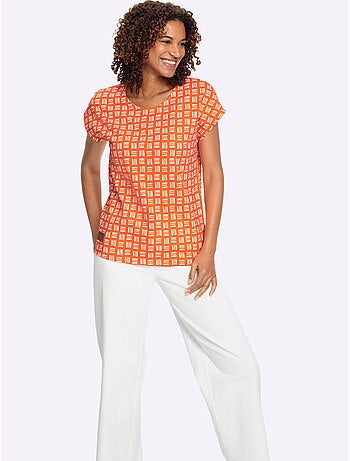 T-shirt Imprimé Pur Coton - Taille Standard - Witt