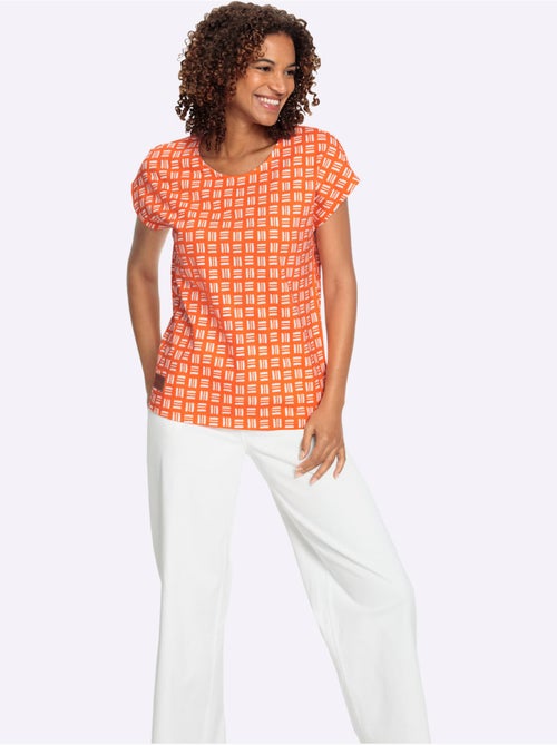 T-shirt Imprimé Pur Coton - Taille Standard - Witt - Kiabi