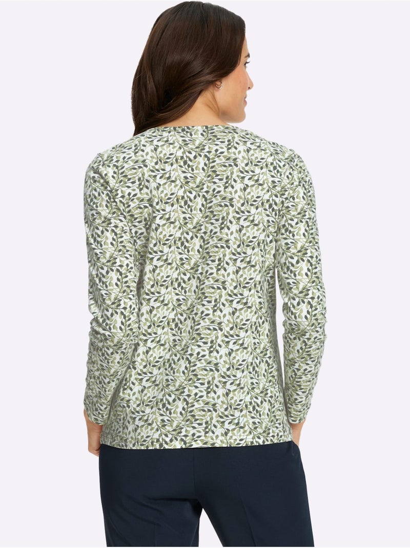 T-shirt imprimé pur coton - taille standard - witt Vert kaki - Kiabi