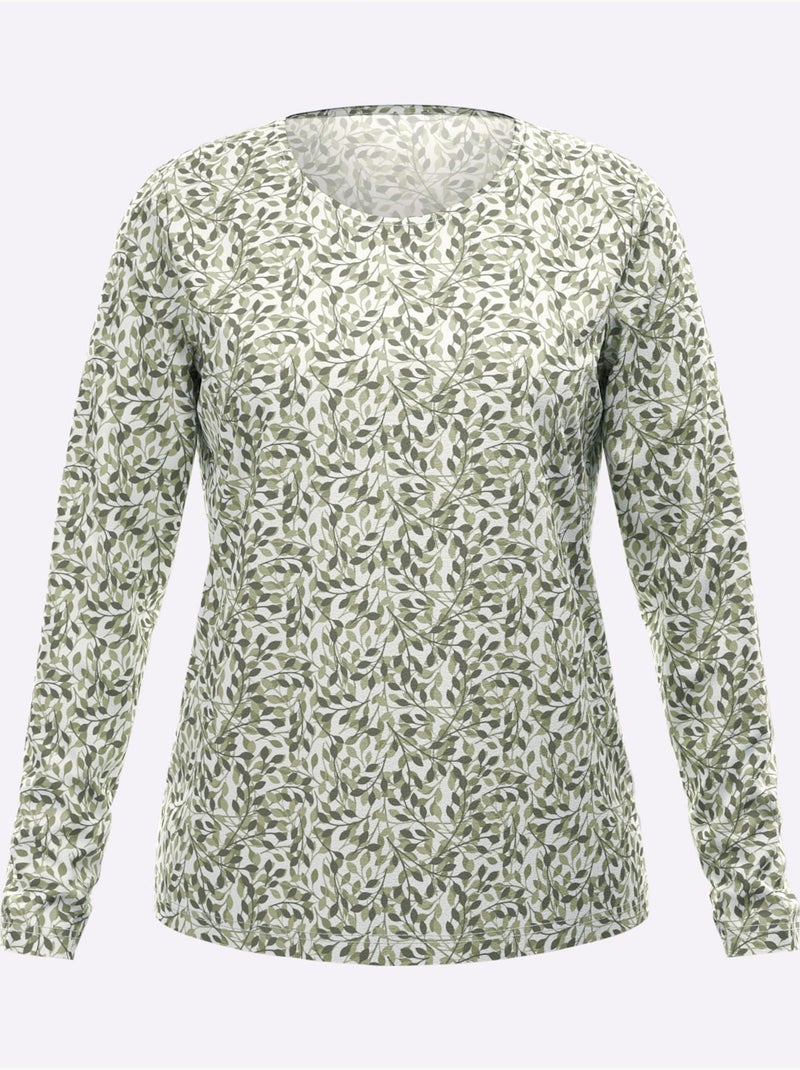 T-shirt imprimé pur coton - taille standard - witt Vert kaki - Kiabi