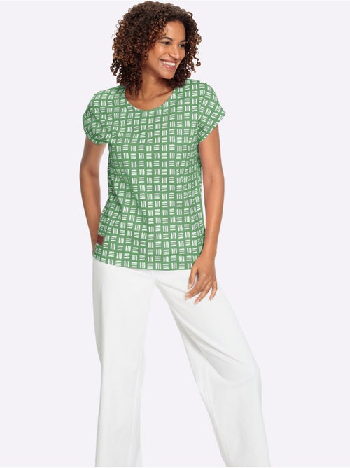 T-shirt Imprimé Pur Coton - Taille Standard - Witt - Kiabi