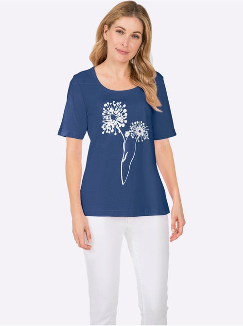 T shirt imprimé pur coton col rond et manches courtes pissenlits - taille standard - witt - Kiabi T shirt imprimé pur coton col rond et manches courtes pissenlits - taille standard - witt - Kiabi