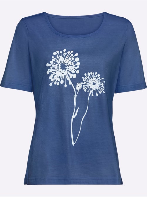 T shirt imprimé pur coton col rond et manches courtes pissenlits - taille standard - witt - Kiabi T shirt imprimé pur coton col rond et manches courtes pissenlits - taille standard - witt - Kiabi