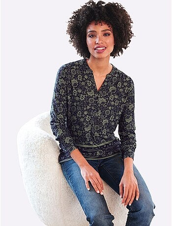 T-shirt imprimé qualité jersey fluide et douce - taille standard - helline