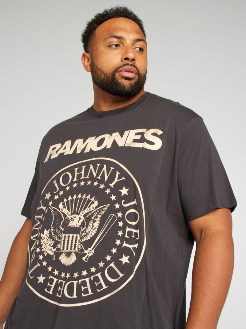 T-shirt imprimé 'Ramones' Noir - Kiabi