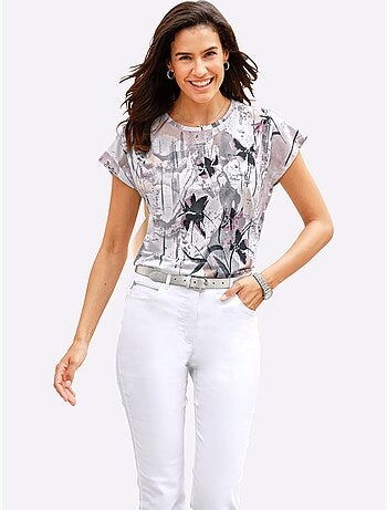 T-shirt Imprimé Ravissant Tissu Imprimé - Taille Standard - Witt