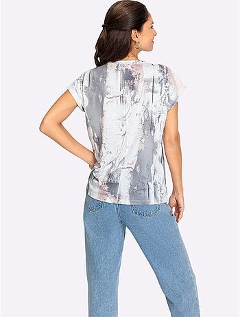 T-shirt Imprimé Ravissant Tissu Imprimé - Taille Standard - Witt