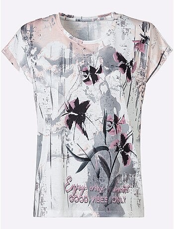 T-shirt Imprimé Ravissant Tissu Imprimé - Taille Standard - Witt