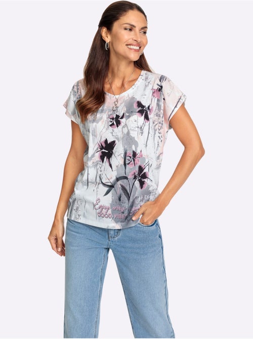 T-shirt Imprimé Ravissant Tissu Imprimé - Taille Standard - Witt - Kiabi