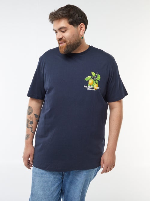 T-shirt imprimé recto-verso manches courtes - Kiabi