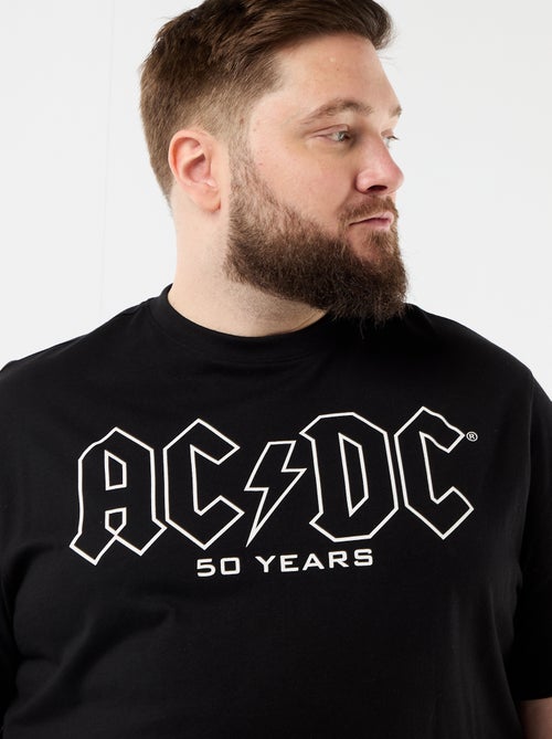 T-shirt imprimé recto/verso 'ACDC' à manches courtes - Kiabi
