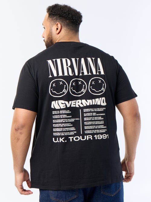 T-shirt imprimé recto/verso 'Nirvana' - Kiabi