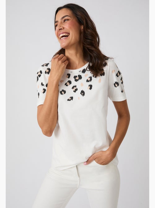 T-shirt imprimé reliefé - damart - Kiabi T-shirt imprimé reliefé - damart - Kiabi