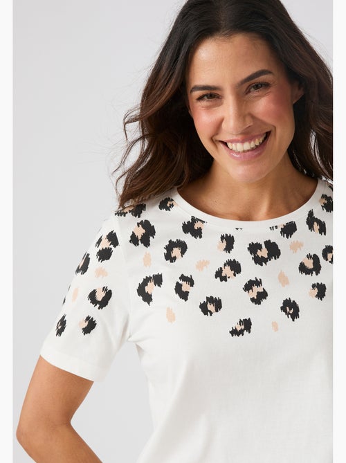 T-shirt imprimé reliefé - damart - Kiabi T-shirt imprimé reliefé - damart - Kiabi