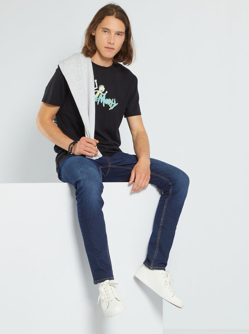 T-shirt imprimé 'Rick et Morty' noir - Kiabi