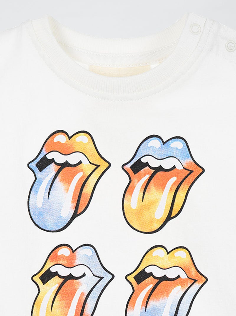 T-shirt imprimé 'Rolling Stones' BLANC - Kiabi