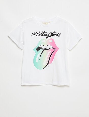 T-shirt imprimé 'Rolling stones' en coton