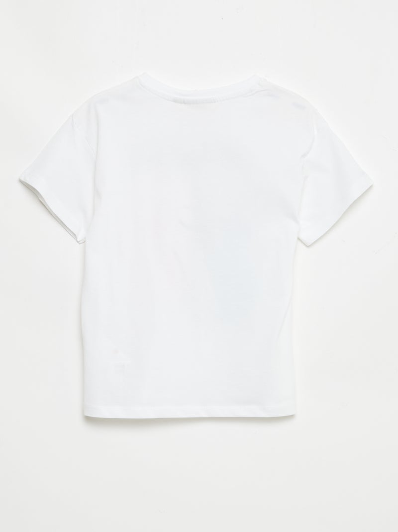 T-shirt imprimé 'Rolling stones' en coton Blanc - Kiabi
