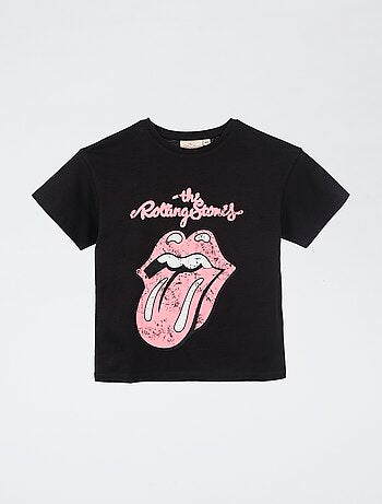 T-shirt imprimé 'Rolling stones' en coton