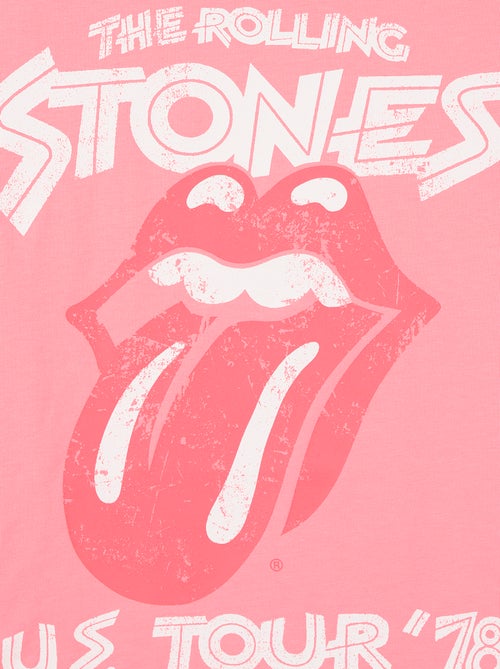 T-shirt imprimé 'Rolling stones' en coton - Kiabi
