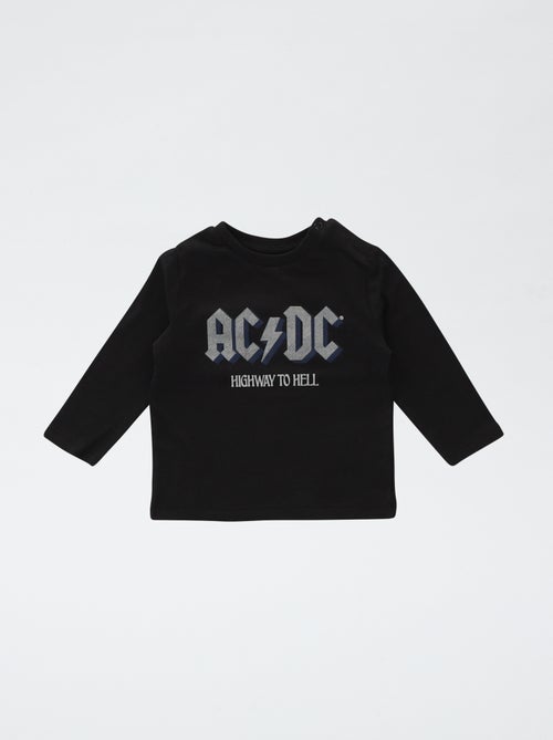 T-shirt imprimé 'Rolling stones' en coton uni - Kiabi