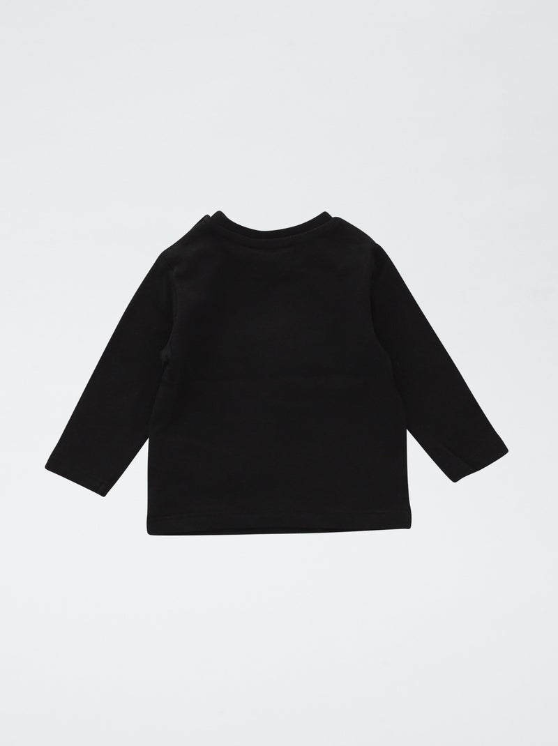 T-shirt imprimé 'Rolling stones' en coton uni Noir - Kiabi