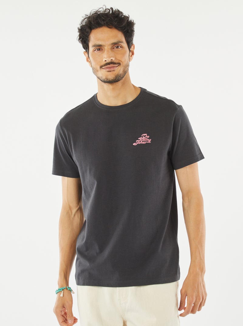 T-shirt imprimé 'Rolling Stones' NOIR - Kiabi