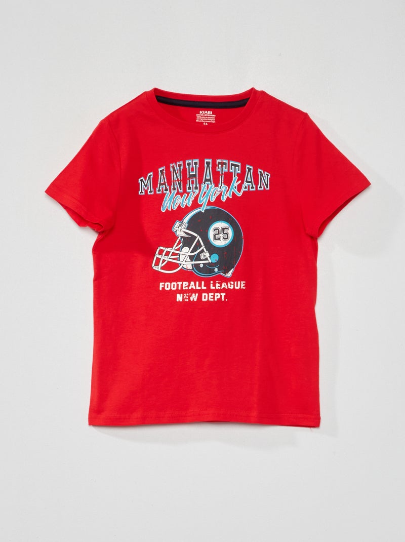 T-shirt imprimé Rouge - Kiabi