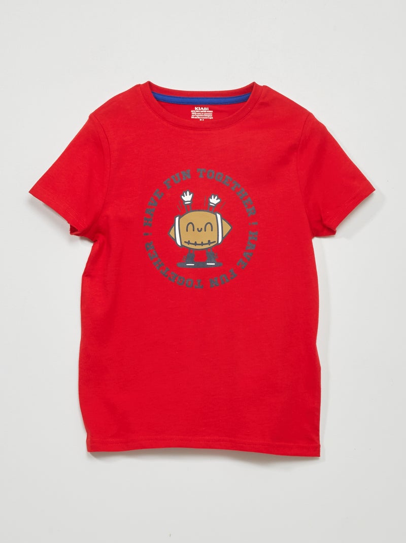 T-shirt imprimé Rouge - Kiabi