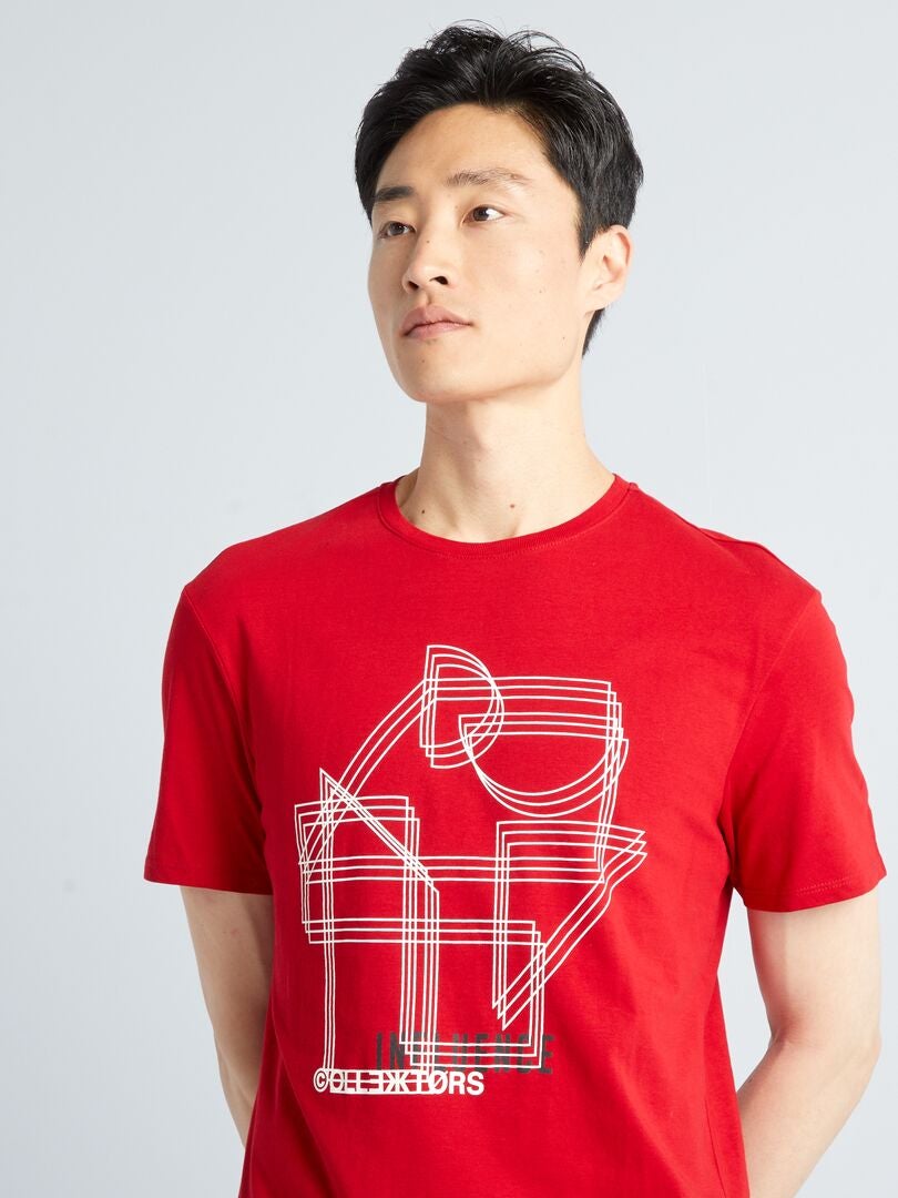 T-shirt imprimé - Rouge - Kiabi - 7.00€
