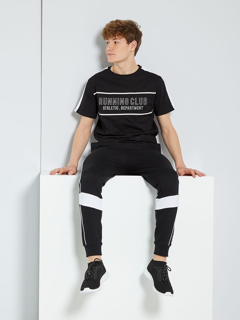 T-shirt imprimé 'running' noir - Kiabi