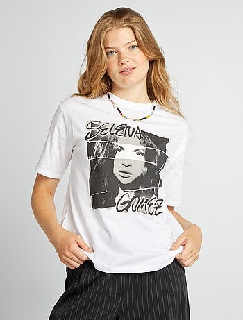 T-shirt imprimé 'Selena Gomez'