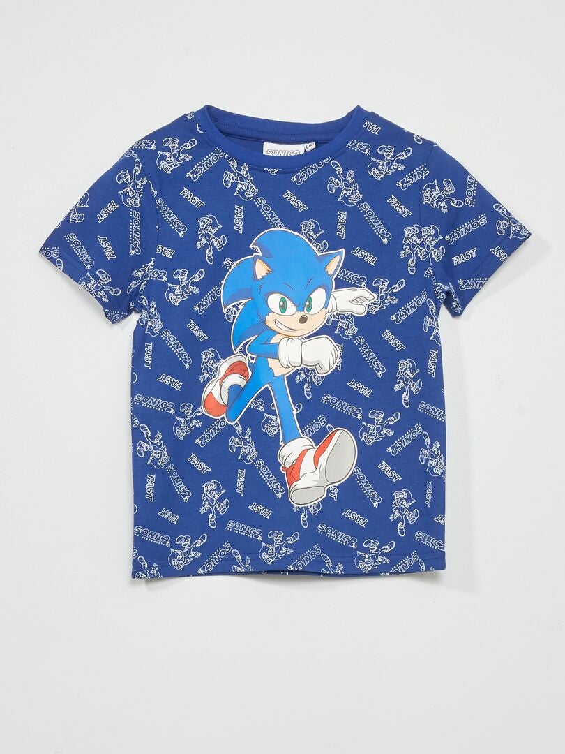 T-shirt imprimé 'Sonic' bleu - Kiabi