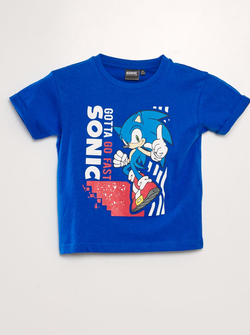T-shirt imprimé 'Sonic' bleu - Kiabi