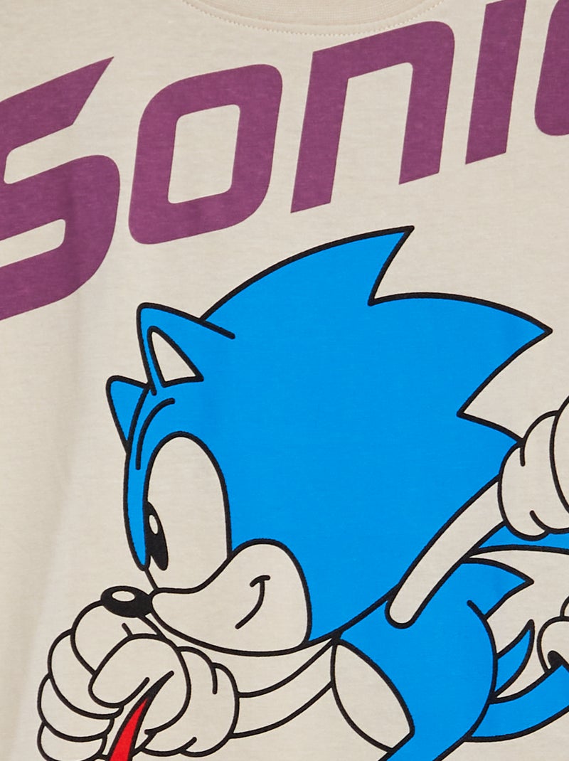 T-shirt imprimé 'Sonic' Gris - Kiabi