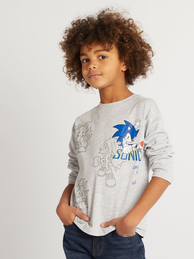 T-shirt imprimé 'Sonic' Gris - Kiabi