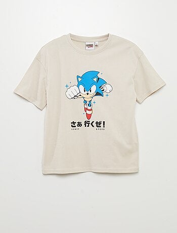 T-shirt imprimé 'Sonic' manches courtes