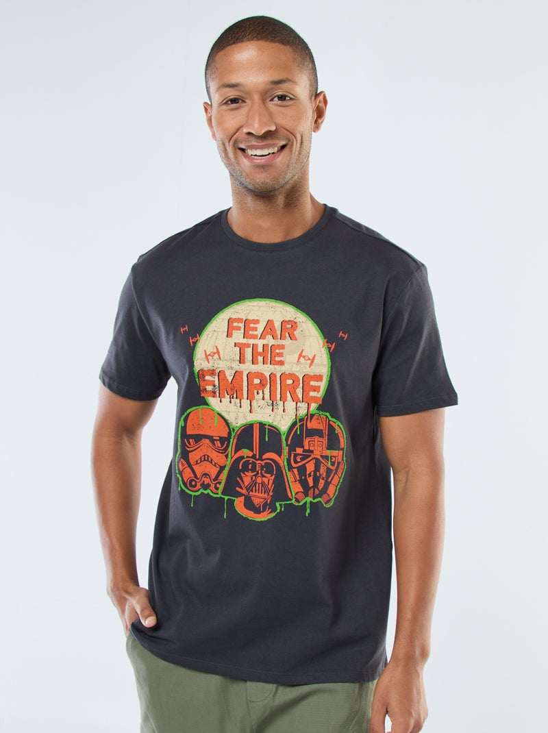 T-shirt imprimé 'Star Wars' à manches courtes Gris - Kiabi