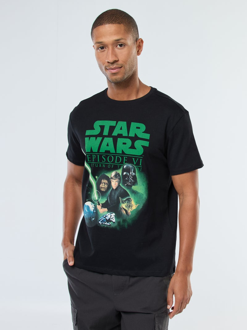 T-shirt imprimé 'Star Wars' à manches courtes Noir - Kiabi