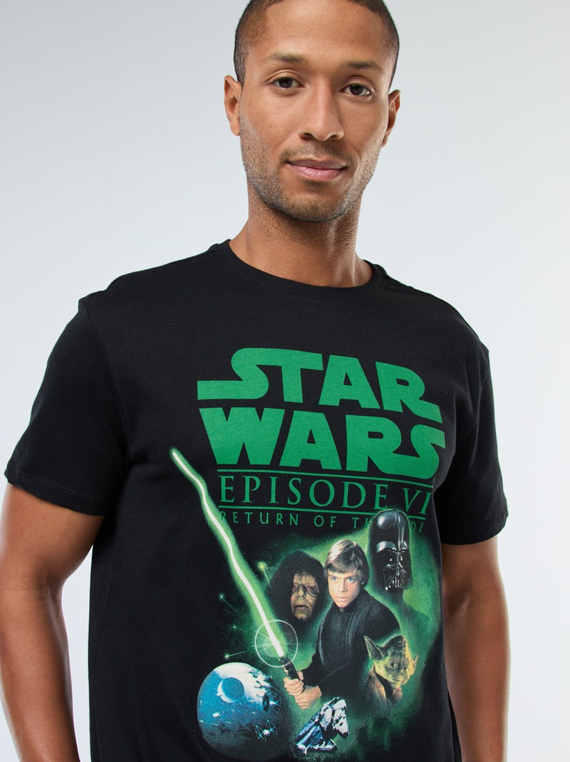 T-shirt imprimé 'Star Wars' à manches courtes Noir - Kiabi