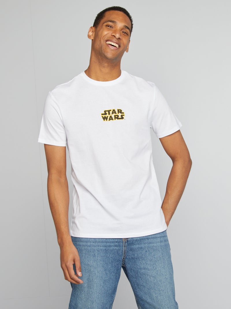 T-shirt imprimé 'Star Wars' manches courtes Blanc - Kiabi