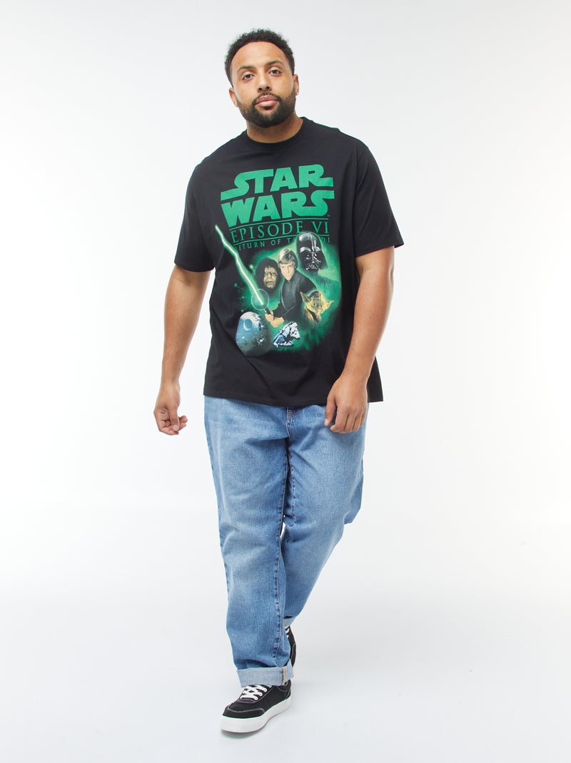 T-shirt imprimé 'Star Wars' manches courtes Noir - Kiabi
